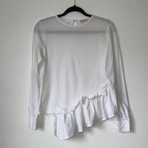 ZARA | WHITE LONG SLEEVE BLOUSE